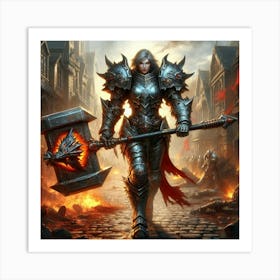 Warrior In Armor Art Print