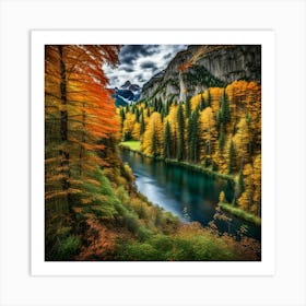 Autumn In The Alps Art Print