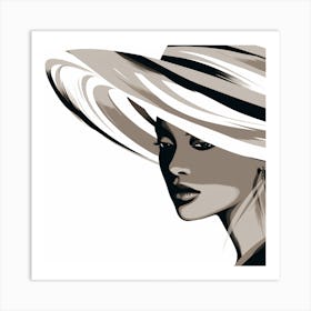 Woman In A Hat 42 Art Print