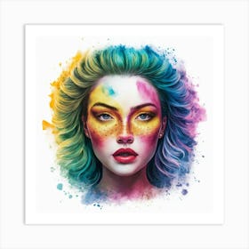 Colorful Girl Art Print