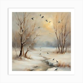 Winter Birds Art Print