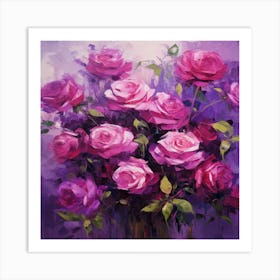 Purple Roses Art Print