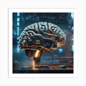 Artificial Intelligence Brain 22 Art Print