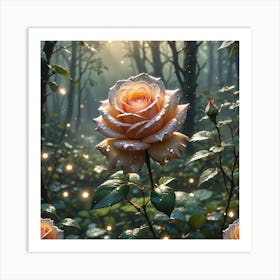 Roses In The Forest 1 Art Print