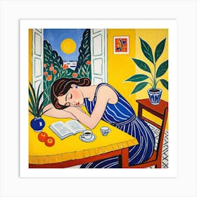 Woman Sleeping 4 Art Print