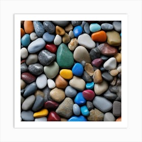 625598 4k ,Colorful Stones Background, Colored Beach Ston Xl 1024 V1 0 1 Art Print