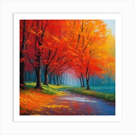 Autumn In The Park Art Print