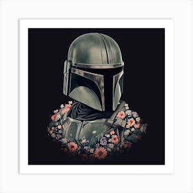 The Mandalorian Floral Art Print Art Print