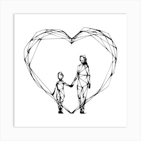 Heart Of Mother And Child Art Print