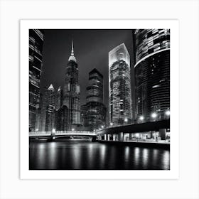 Cityscape At Night 9 Art Print