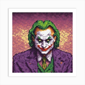 Joker Pixel Art 1 Art Print