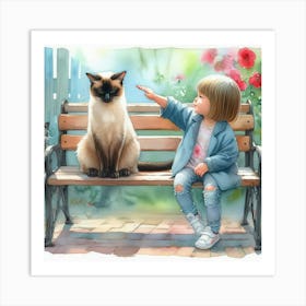 Siamese Cat Art Print