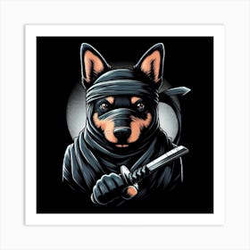 Ninja Dog Art Print