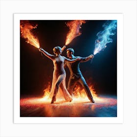 Dancers On Fire 5 Art Print