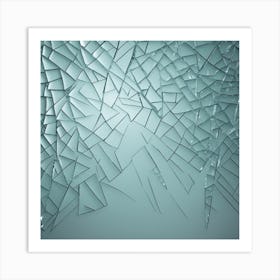 Broken Glass Background 9 Art Print
