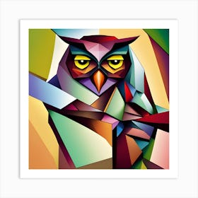 Abstract Owl Art Print