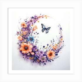 Watercolor Flower Painting Art Print