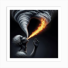 Smoke And Fire Art Print