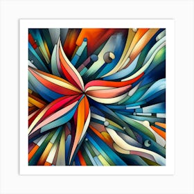 Abstract modernist Starfish 3 Art Print