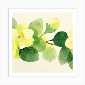 Yellow Blossoms Art Print