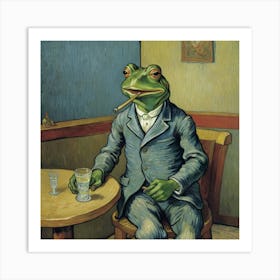 Bar Fights and Frogs in Bowties Frog In A Suit Art Print