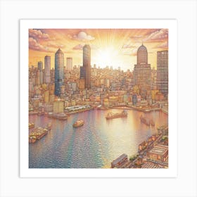 Sydney Cityscape 1 Art Print