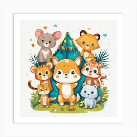 Playful Kids Animal Tshirt Design (6) 2024 05 02t202058 Art Print