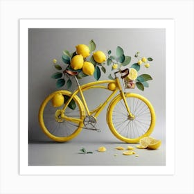 Lemons On A Bicycle Art Print