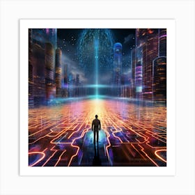 Futuristic Cityscape 3 Art Print