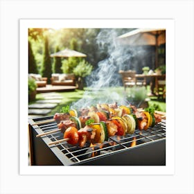 Grilling On The Grill Art Print