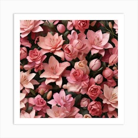 Pink Lilies Art Print