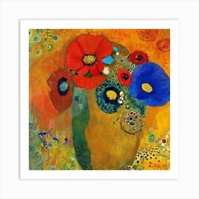 Poppies In A Vase Art Print