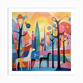 Dogs In The City 1 Art Print