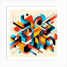 Abstract Geometric Painting  Art Print