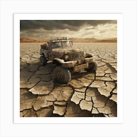 Desert Jeep Art Print