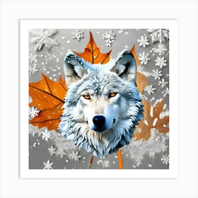 Wolf In The Snow Art Print