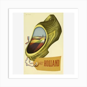 Vintage Travel Poster Holland Art Print