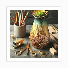 Cactus Vase Art Print