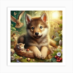 Luno the wolf cub 5 Art Print