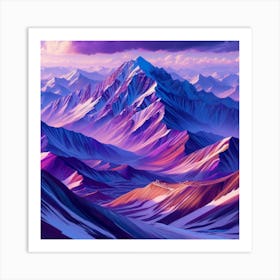 Purple Mountains Art Print