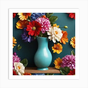 Flowers In A Vase 63 Art Print