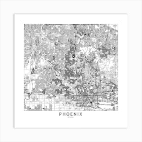 Phoenix Map Art Print