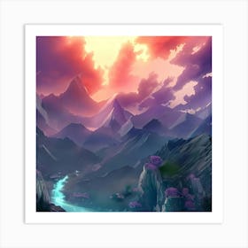 Mountain Landscape 1 Art Print