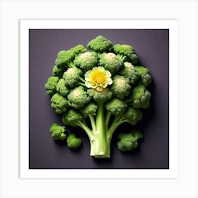 Broccoli Flower 10 Art Print