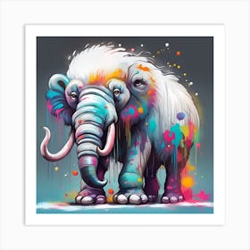 Splatter Elephant Art Print