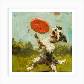 Frisbee Dog 2 Art Print