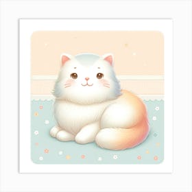 Kawaii Cat Art Print