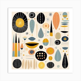 Abstract Pattern Boheme Midcentury Art Print