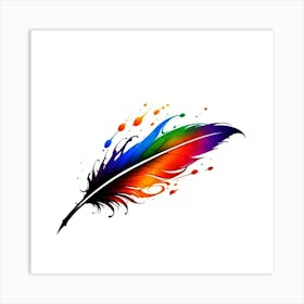 Feather Painting 22 Art Print