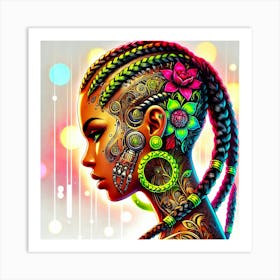 Afrofuturism Portrait 1 Art Print